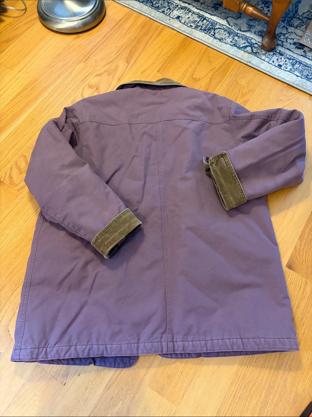 L. L. barn chore coat purple brown corduroy size XL thinsulate padded lining - Picture 8 of 8